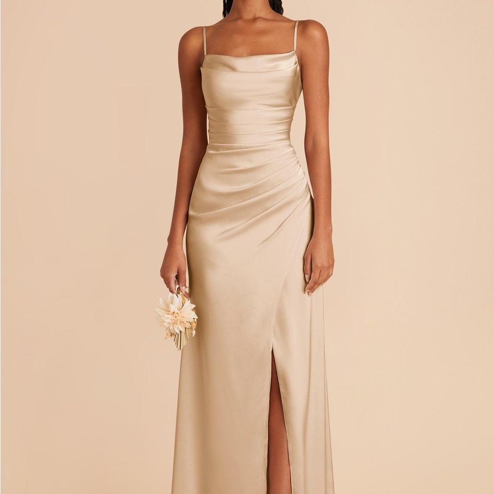 Gold bridesmaid dress from Birdy Grey